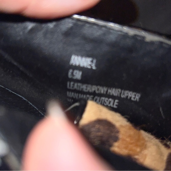 Steve Madden Annie Hidden Wedge Ankle Boot Leopard Tan  Black Women's sz 6.5 - Picture 9 of 10